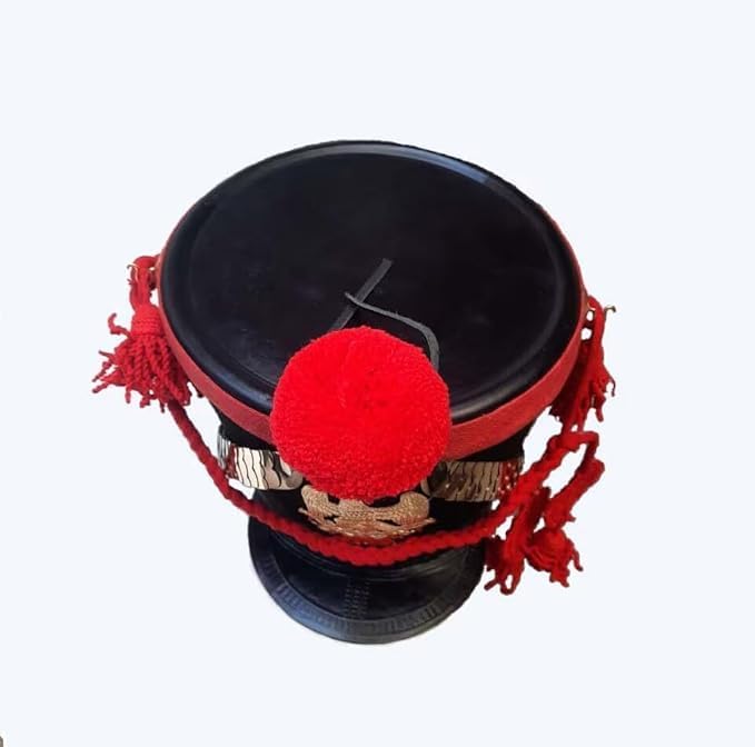 French Napoleonic Shako Leather & Brass Officer Helmet with Golden Braid | Adult Warrior Helmet for SCA, LARP, Reenactment & Cosplay Costume