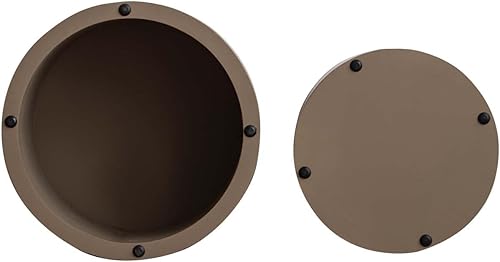 Miniatura 8 de Juego de 2 mesas auxiliares anidadas, mesa auxiliar redonda moderna y mesa auxiliar, mesa auxiliar circular de madera natural para sala de estar,