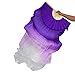 JUNGEN 1.8m Éventail à voile Eventail de Danse Multicolore Fan Veil Danse du Ventre Belly Dance Art populaire chinois Yangko Spectacle (Violet foncé violet blanc)