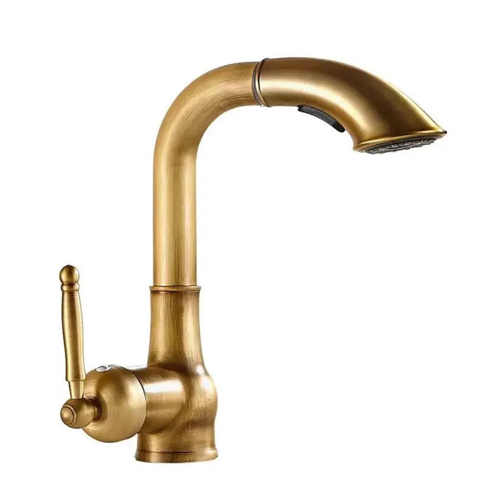 Robinet de lavabo extractible et rotatif à 360 degrés pour eau chaude et froide