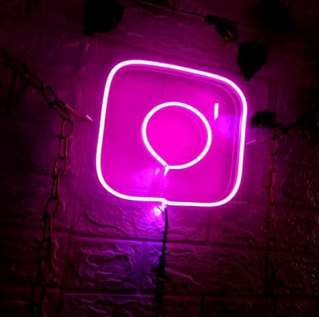 wall mitra Insta Neon Sign/Light (12x12 inches) Neon LED Light, Decorative Light for Room, Glass Tube Lights Sign for Bedroom, Party and Bar-image-28
