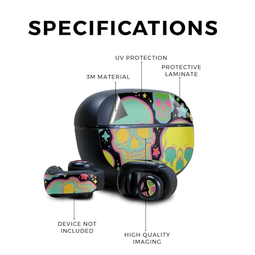 Image of Headphone Skin Compatible with Bose Ultra Open Earbuds - Candy Skulls - Premium 3M Vinyl Protective Wrap Decal Cover - Easy to Apply | Crafted in The USA by MightySkins