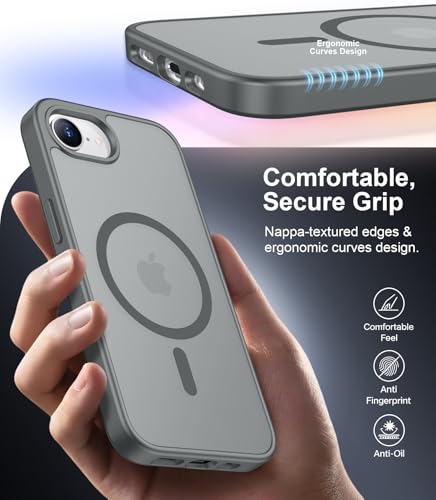 Coque iPhone 16e antichoc translucide grise avec verre trempé 9H