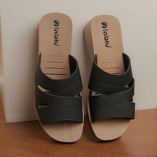 Image of inblu Stylish Fashion Slipper for Women | Comfortable | Lightweight | Anti Skid | Casual Office Footwear (MR02 NT)