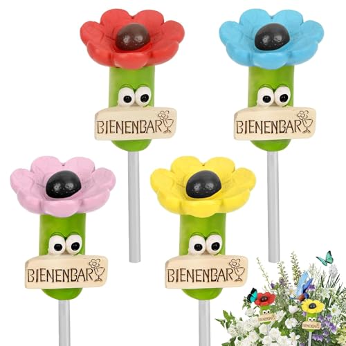 4 Stück Insektentränke, Bienentränke für Den Garten, Insect Drinkers Insekten Tränke für Balkon, Insektentränke Garten, Cups for Bee für Garten, Rasen und Terrasse