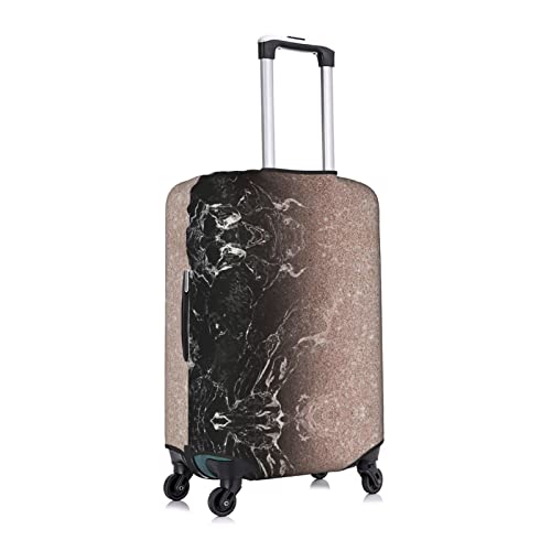 Housse de valise marbre extensible et lavable avec fermeture éclair cachée - 4