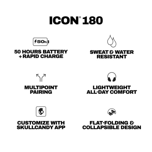 Skullcandy Icon 180 Wireless On-Ear Bluetooth Headphones - Bone - image 7
