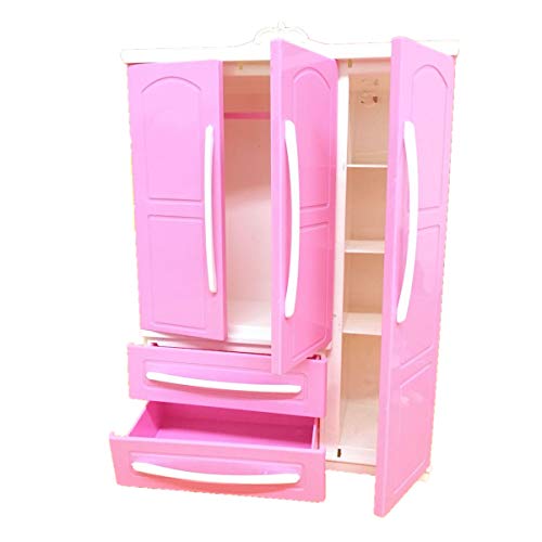 Maison de poupées portable équipée d'un placard moderne plastique robuste - 4