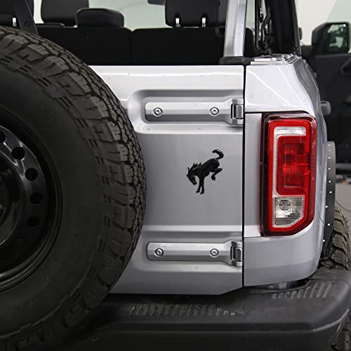 Sai Nee Art Autravel 3D Emblem Fitment For Bronco Black Abs Material Rear Tailgate Insert Accessory With Tape-On Installation 2021-2022 (Matte Horse Matte Black Lda-E8001 B All Models 2021-2022 #TOP3
