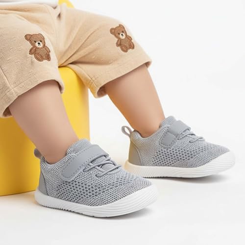 Image of MORENDL Toddler Sneakers Baby Boys & Girls Barefoot Shoes Lightweight Breathable Walking Running Tennis Athletic Sport Shoes