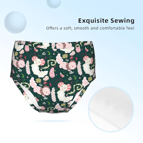 Cute Summer Kawaii Axolotl Girls' Underwear Soft Cotton Little Girls Panties Comfort Briefs3