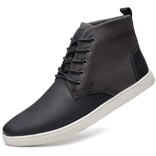 Image of Arkbird Casual Sneaker Boots, High-Top Sneakers Lace-up Leather Chukka Shoes for Men