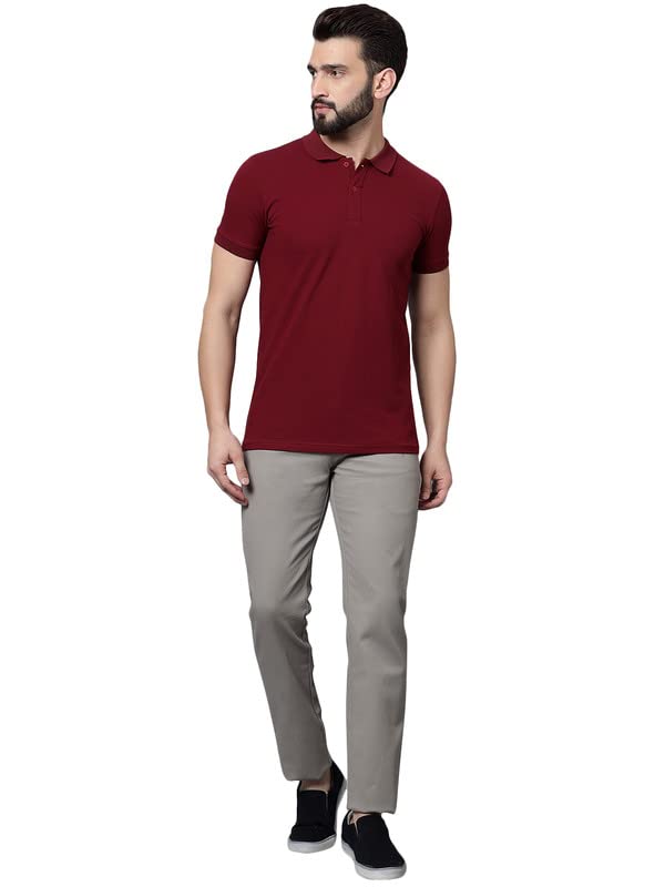 Image of Cantabil Black Solid Non Pleated Regular Fit Mid Rise Formal Trouser for Men | Formal Pants for Men | Formal Wear Regular Fit Trouser for Men (P MTRC00086)