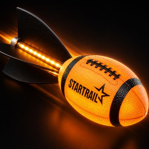 Glow in The Dark Football | Rechargeable Ultra-Bright LED Light-Up Football for Kids & Teens Ages 6+ | Outdoor Fun for Evening Play Camping & Beach Games