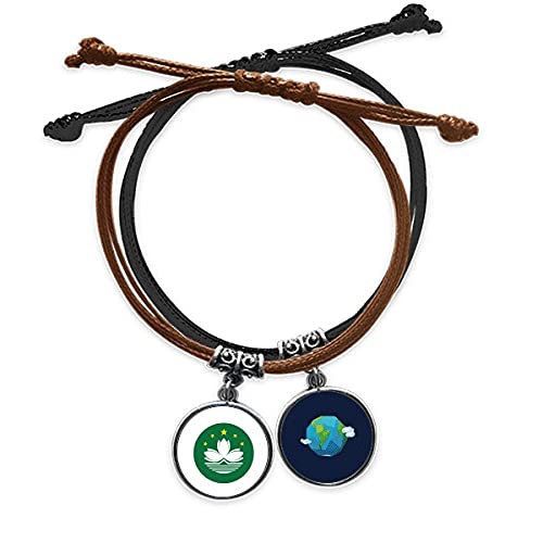 Pulsera de Macao de cuerda y cuero el regalo cultural perfecto