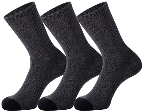 Image of Women's Hiking Running Athletic Soft Cotton Moisture Cushioned Compression Crew Socks
