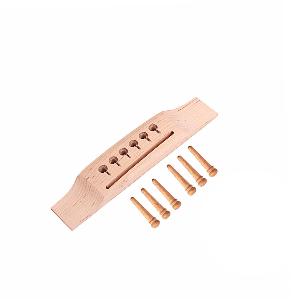 RuiJOTWAT Maplewood 6 string Acoustic guitar Bridge and pins new - Image 2