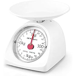 Peso De Cocina Barato Orbegozo PC 1015 - Peso de cocina mecánico, capacidad máxima 2 kg, escalado 10 g, superficie de plástico lisa
