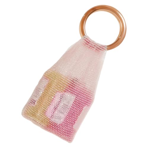 Générique Bolso hecho a mano, bolso brillante con asa, bolso de tela para mujeres, familia y amigos para viajar el día a día en casa dentro y, Rosa, Se référer au descriptif