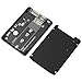 M.2 Adapter to 2.5 SATA Enclosure, B & M Key SATA Based NGFF SSD Converter to 2.5 Inch SATA 3.0 Card Support 2230 2242 2260 2280 Hard Drive with 7mm Case