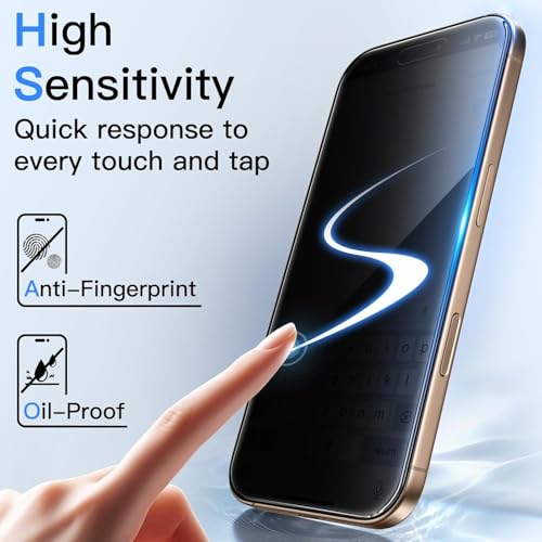Image of Supershieldz NeoGuard True 360 Privacy Tempered Glass Screen Protector Guard for iPhone 16 Pro Max, 9H Hardness, Anti-Static, Case-Friendly, Easy Installation Kit - 1 Pack