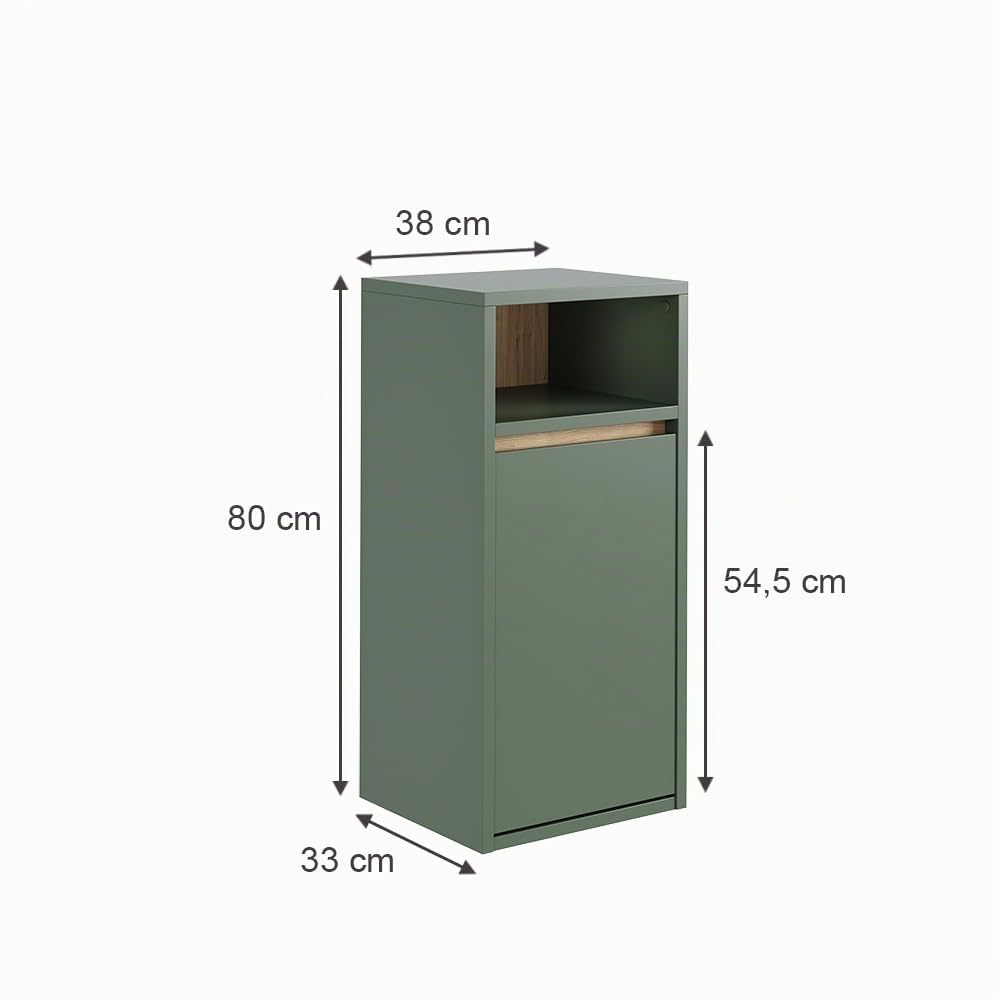 Vicco Armario de baño Viola, Verde/Artesano, 38 x 80 cm