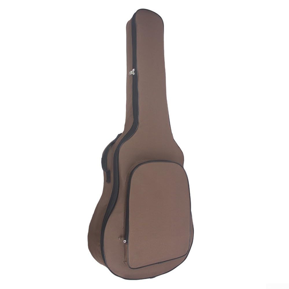 Sac de guitare acoustique classique résistant à l'eau avec support arrière (marron)