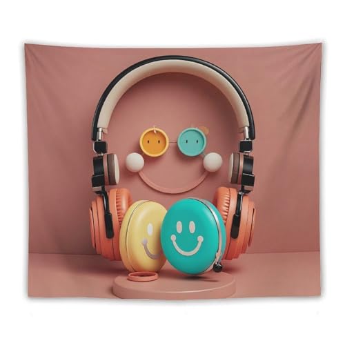 Tenture murale smile pour chambre d'étudiant et décoration de dortoir cocon