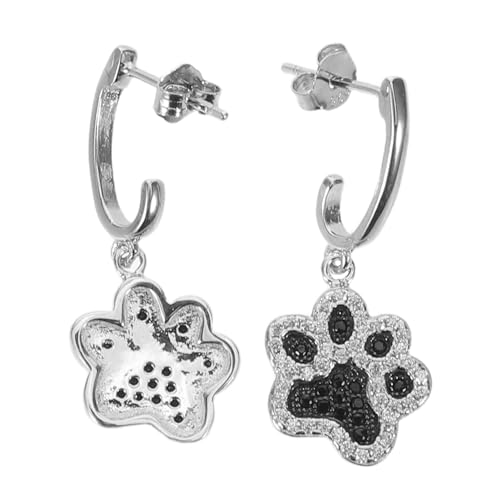 Bijoux empreinte de patte en argent 925 avec zircons à offrir aux femmes