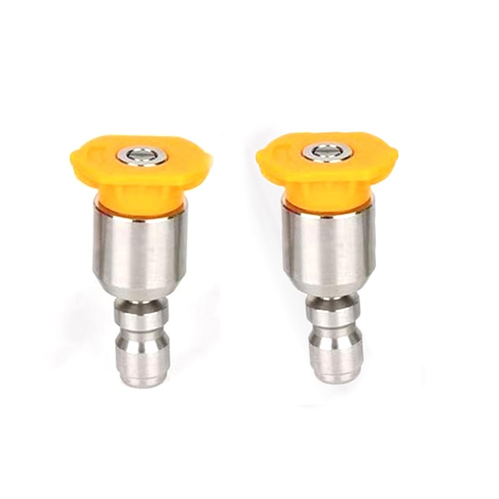 Pressure Washer Nozzle, 4-Piece Pressure Washer Nozzle Tips 0/15/25/40 Deg 1/4in QC 1.0-2.0mm ABS Stainless(15°,Hole Diameter 1.2mm (0.047in))