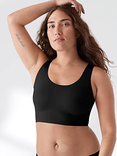 True & Co Womens True Body Scoop Neck Bra, Black, Xl 38C-D 40A-B Us #TOP2