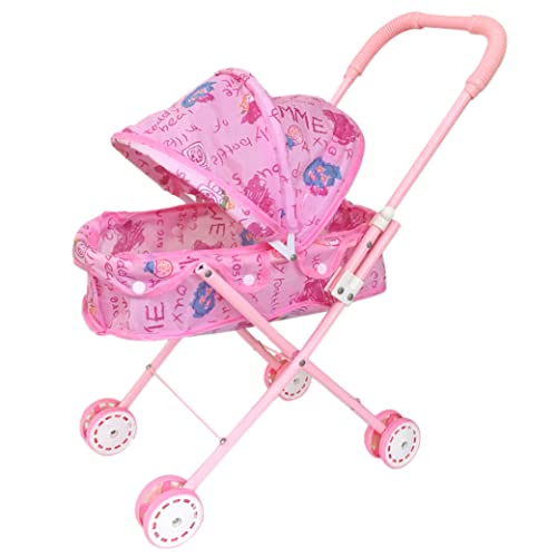 Poussette de poupée pliable, le cadeau idéal pour enfants avec capote amovible