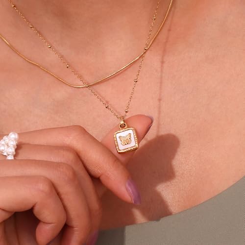 Image of 18k Gold Plated Vintage Dainty Pink Gemstone Bow Pendant Necklace Women Court Style Oval Cut Zircon Necklace