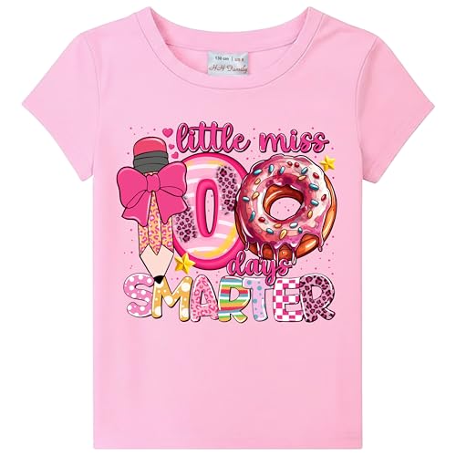 Image of 100 Days of School Shirt Girls and Kids Unicorn Heart Shirt