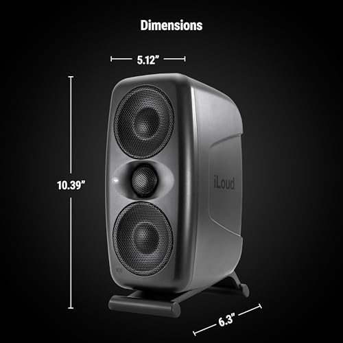 Image of IK Multimedia iLoud MTM MKII (Single Speaker) Compact Studio Monitor with Built-in ARC Room Correction, 100W RMS high-Performance Desktop Speaker, Computer Speakers and pc Speakers use and DJs
