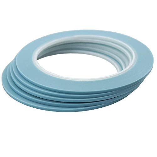 Cinta adhesiva de vinilo de alta temperatura con líneas finas, 2,5 mm x 33 m/Roll 5 unidades Cover