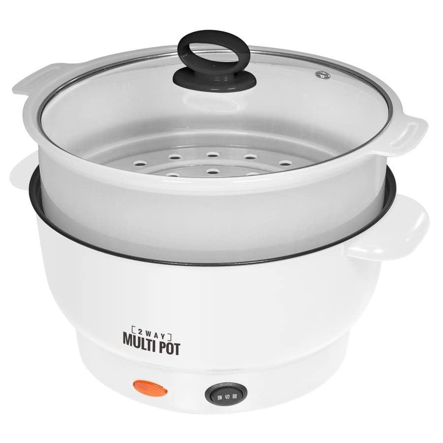 Amazon | 2WAYマルチ鍋 IB-121 鍋料理 蒸し器 フッ素加工 鍋直径22cm