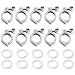 Homend Single Pin Heavy Duty Tri Clamp with Wing Nut and Silicone Gasket 1.5'' Stainless Steel 304 (10 Pack)