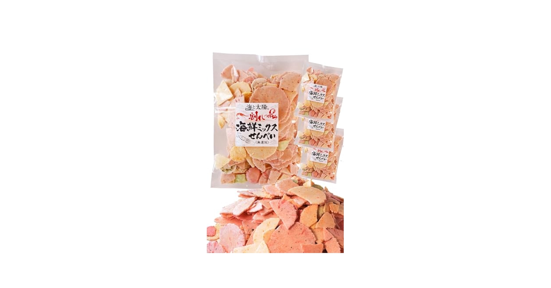 Amazon.co.jp: 海と太陽 割れ海鮮ミックスせんべい 250g×4袋