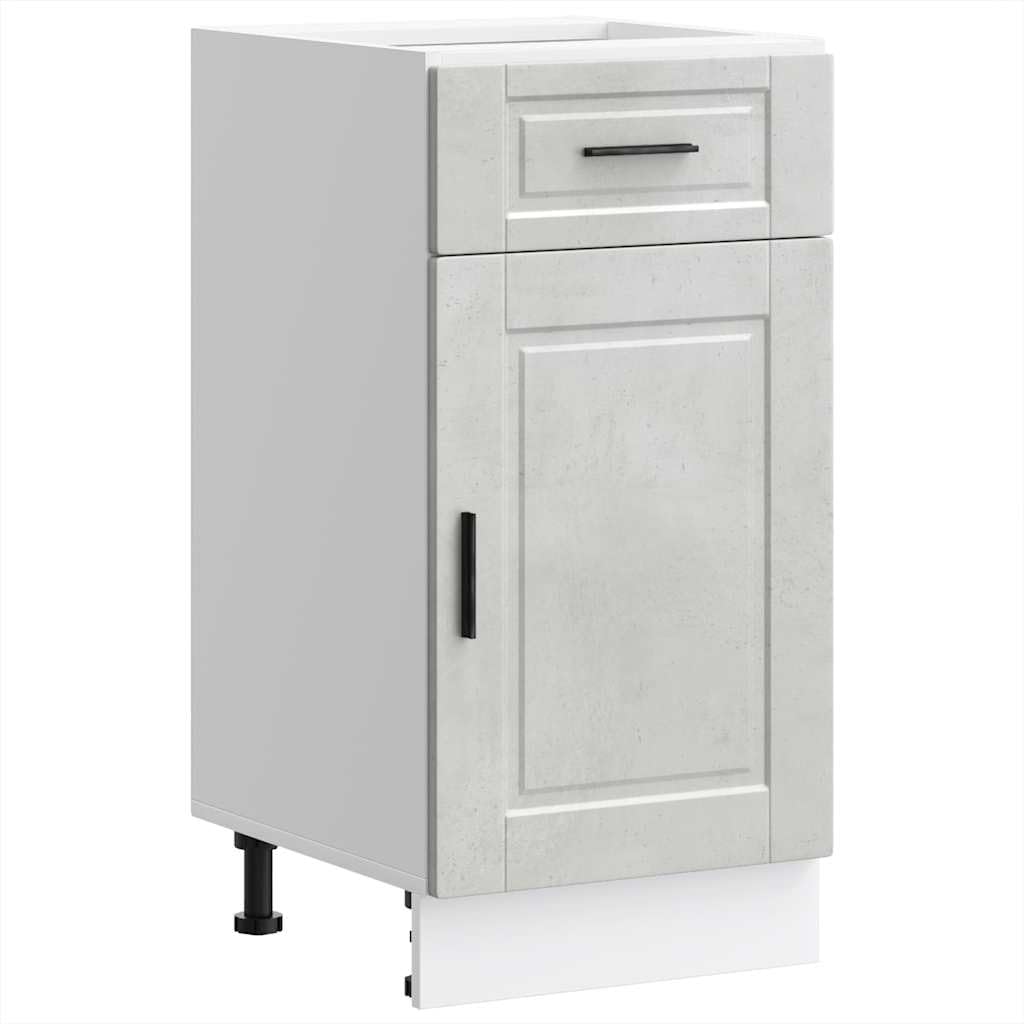 VIDAXL - Kitchen Base Cabinet - Porto - Concrete Grey - 81.5 x 40 x 46 cm