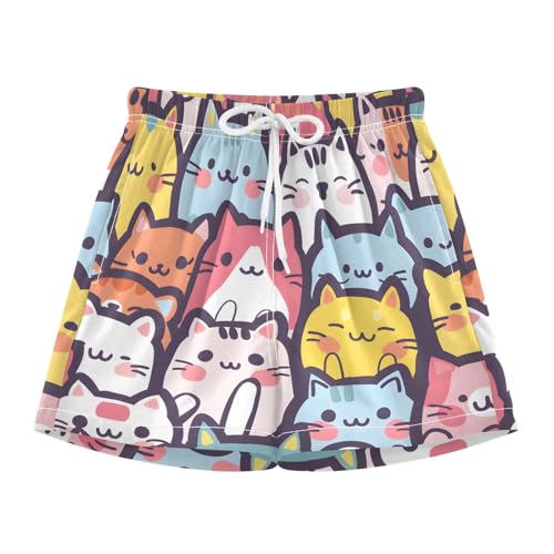 Toddler Boys Swimwear Swim Trunks with Compression Liner 4T Cats