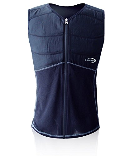 Powercool SX3 ShirtWeste - kühlende Weste/Kühlweste mit Nierenschutz (Schwarz, 114-120 cm Brustumfang) - Klimaanlage zum Anziehen