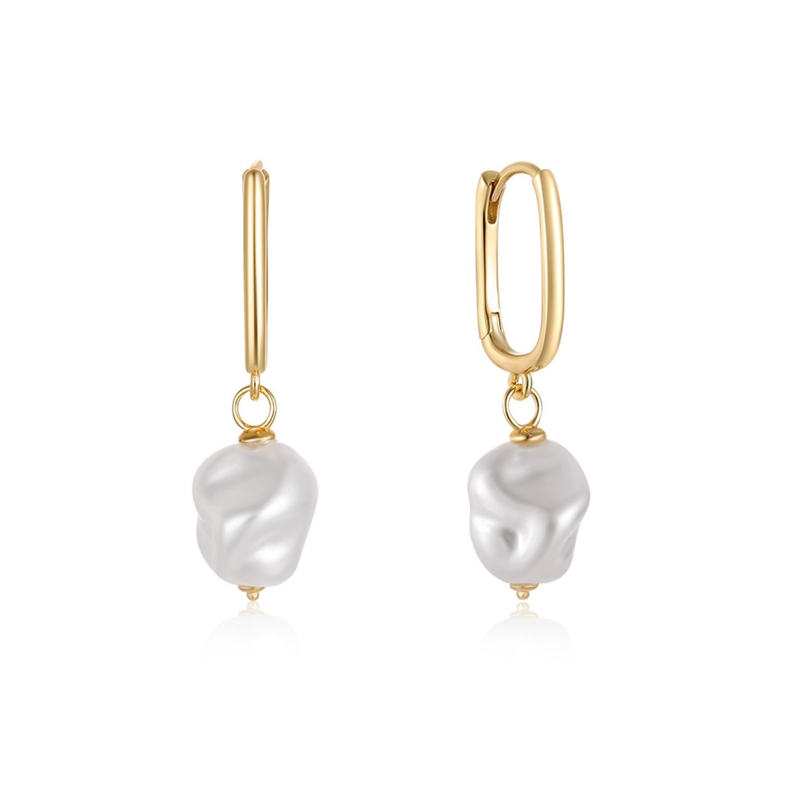 Pendientes de perlas plata 925 con acabado de alta joyería 7