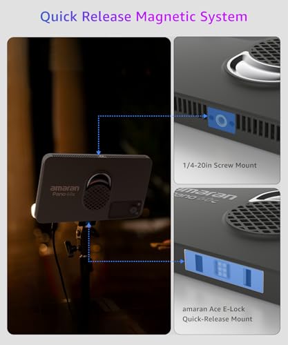 Image of amaran Pano 60c Kit,Compact 60W RGBWW Full Color Panel Light,Support USB-C PD,CCT 2,300K-10,000K,12 Lighting Efects,APP Control w /Softbox Studio Light Photography Lighting (Pano 60c - White)