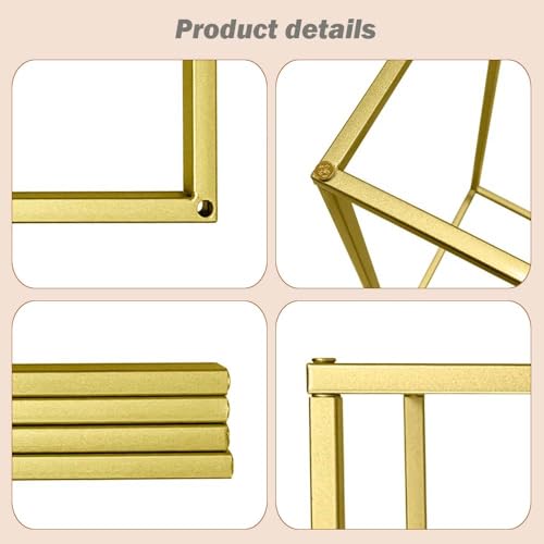 Image of 10 Pcs 15.75inch Gold Wedding Flower Vase Metal Column Flower Stand, Geometric Centerpieces Vase for Table, Home Party Wedding Decorations