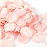 300pcs Blush Faux Silk Rose Petals for Wedding Aisle Scatter, Flower...