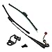 No Drill Universal Golf Cart Windshield Wiper Blade Kit with Manual Wiper Arm and Bracket, Fit for Ezgo | Yamaha | Club Car, with A Frameless Wiper Blade Replacement