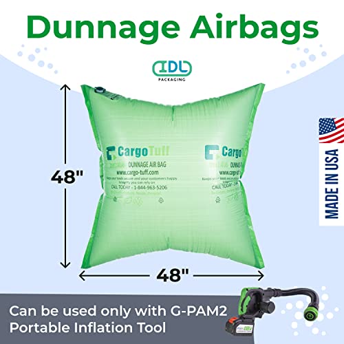 Image of IDL Packaging 48 inch x 48 inch Dunnage Airbag, Woven Polypropylene, Level 1 | Fill The Void in Trucks and Intermodal Shipments, Reusable - Load Securement Airbags for Container Stuffing
