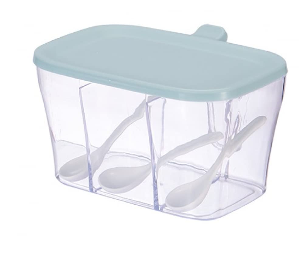 VHJdtE Seasoning jars, Seasoning Box 3 Boxes with Lid and Spoon(Pink)