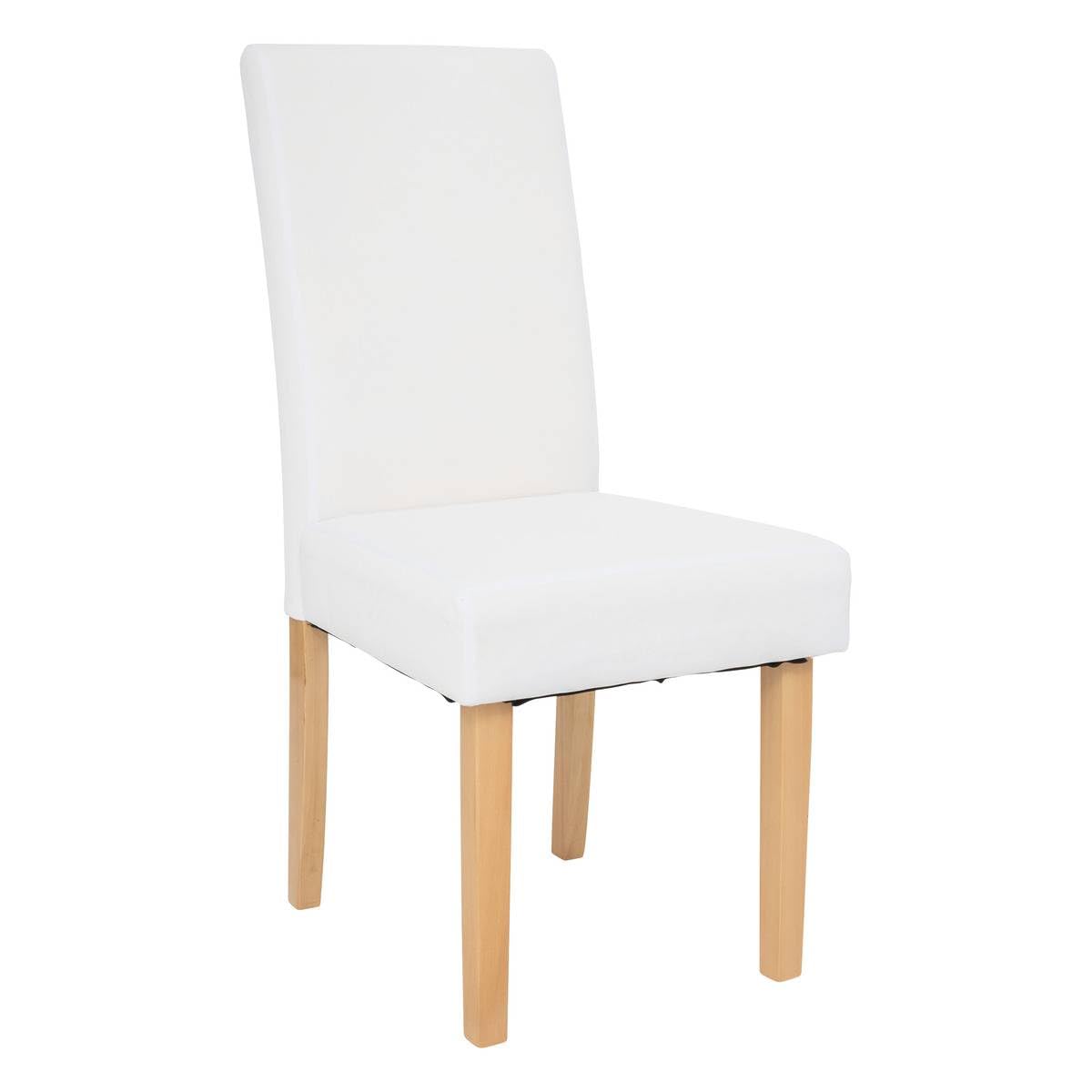 Chaise à housser Jana blanche Atmosphera pour repas chaleureux en famille